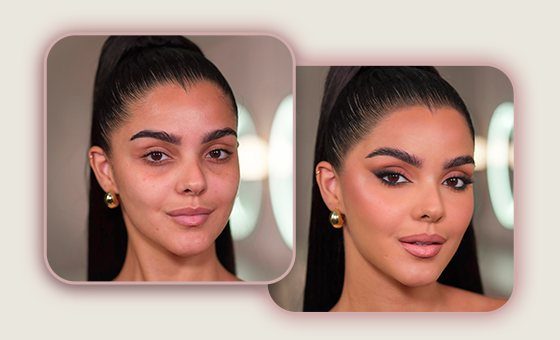 Antes e depois: esfumado matte e glossy