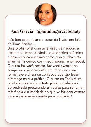 Feedback de aluno do Benites Beauty Pro