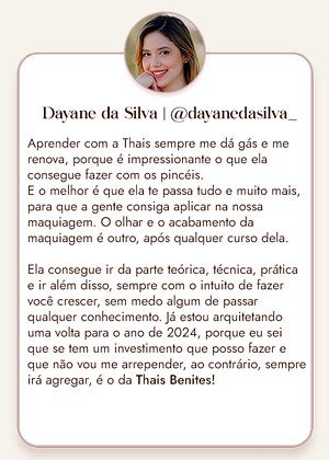 Feedback de aluno do Benites Beauty Pro
