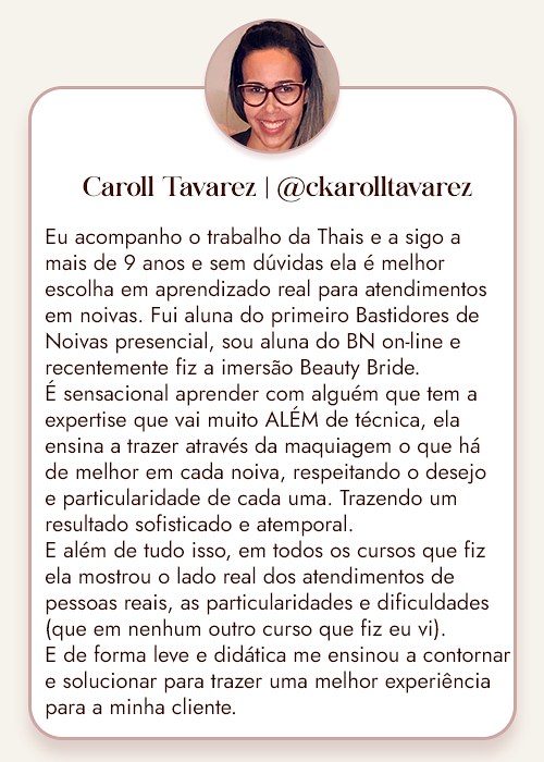 Feedback de aluno do Benites Beauty Pro